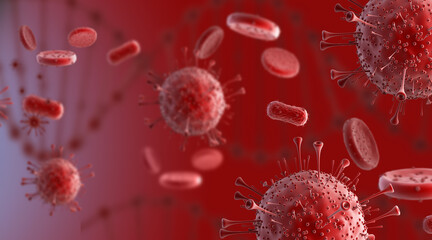 Fototapeta premium 3d render Corona virus background.3d rendering