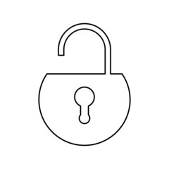 lock icon on a white background, vector illustration