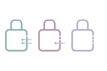 lock icon on a white background, vector illustration