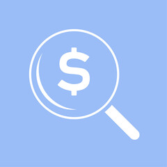 dollar icon on a white background, vector illustration