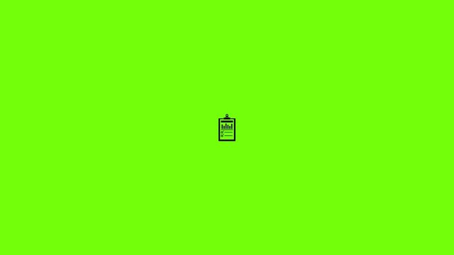 Checklist graph icon animation