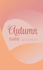 Banner for autumn sale. Good for websites, shops and advert.