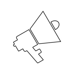 loudspeaker icon on a white background, vector illustration