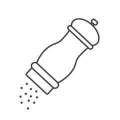 black kitchen pepper mill - vector illustration