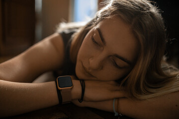 woman listening to music