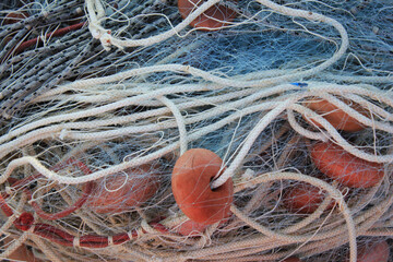 sfondo con reti da pesca