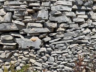 Authentic and traditional wall in Dalmatia - Solta island, Croatia