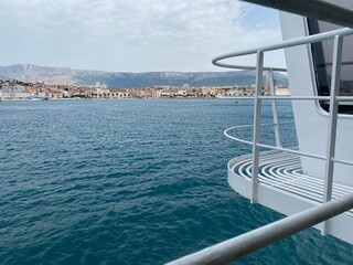 Fototapeta na wymiar Split from ferry boat in Croatia