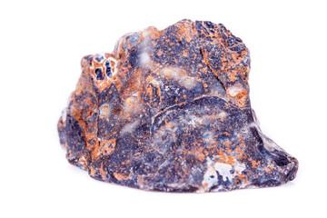 Macro mineral stone agate bud on white background