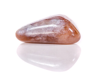 Macro mineral stone jasper on a white background