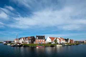 Foto auf Leinwand Waterfront, Harderwijk, Gelderland Province, The Netherlands © Holland-PhotostockNL