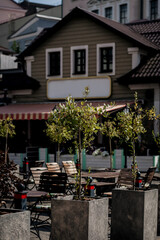 small quiet open air restaurant
