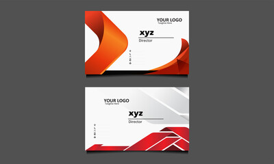 Elegant Orange And Red Graphics Business Card