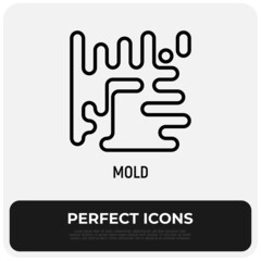 Mold thin line icon. Modern vector illustration of allergen.