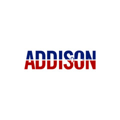 Addison Texas City Logo. Propeller Plane Icon. Vector Illustration.