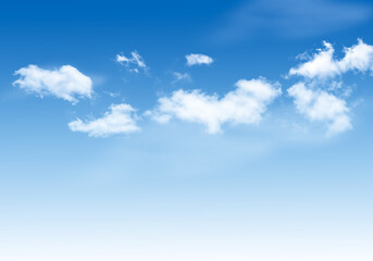 Blue sky with clouds.