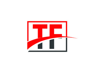 T F, TF Letter Logo Design	
