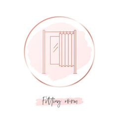 Fitting room icon for social media highlight cover