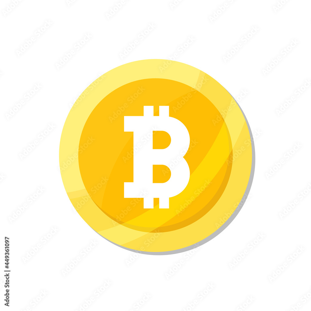 Poster vector bitcoin on white background. bitcoin hype concept vector illustration with blank space for te