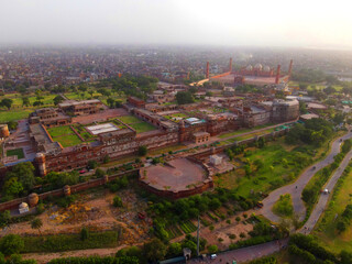 Fototapeta premium lahore shahi qila,badshahi masjid,punjab ,pakistan