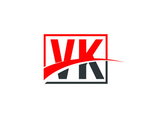 V K, VK Letter Logo Design	
