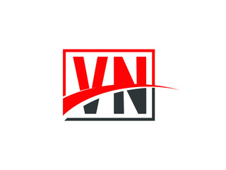 V N, VN Letter Logo Design	