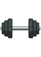 Dumbbell - Simple, easy to edit, vector 