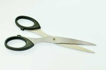 Scissors isolated on a white studio background