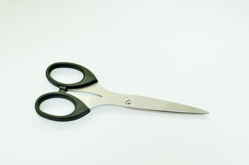 Scissors isolated on a white studio background