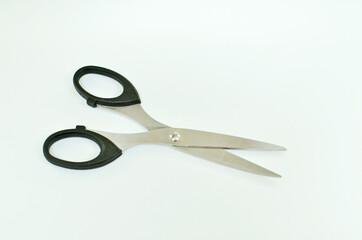 Scissors isolated on a white studio background