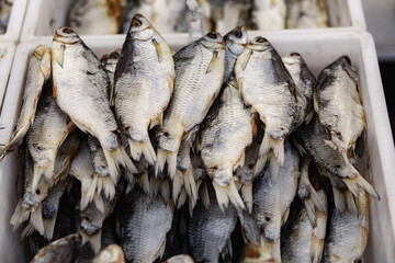 Heap of salted dried fish