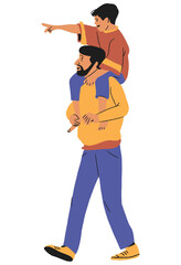 Father playing with his son.