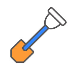 shovel icon vector illustration concept