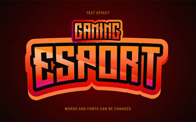 gaming esport text effect 100% editable. words and fonts can be changed