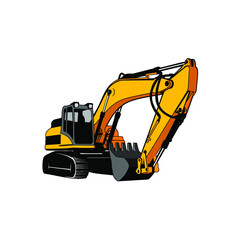 excavator logo heavy equipment vehicle