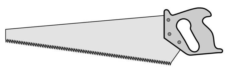 Handsaw equipment for construction work, metal blade