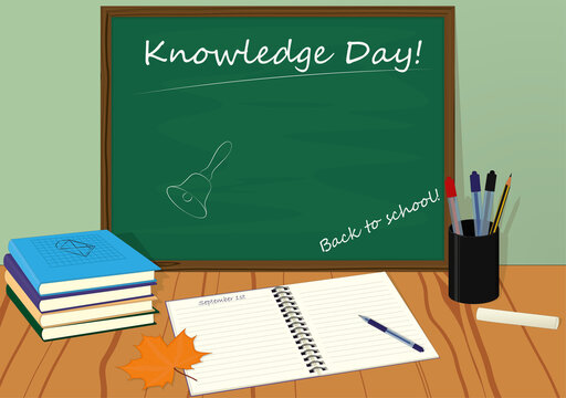 Knowledge day back to school vector illustration