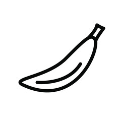 Fototapeta premium a black and white icon in the form of an banana. healthy food. ordinary fruits and tropical icons are suitable for the design of websites, presentations and stories