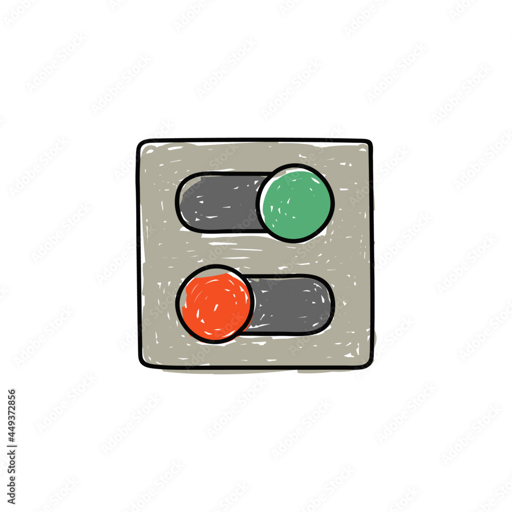 Poster control switch toggle icon in color icon, isolated on white background