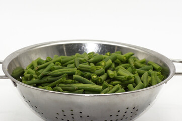 Frische Ernte Grüne Bohnen geschnitten