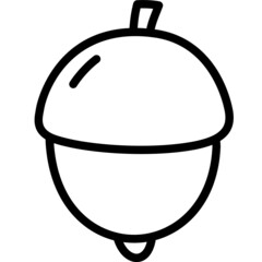 acorn oak seed outline icon