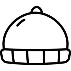 winter hat outline icon
