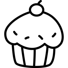 cupcake outline icon