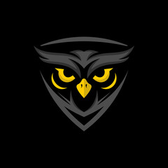 Simple Owl Logo Template Vector