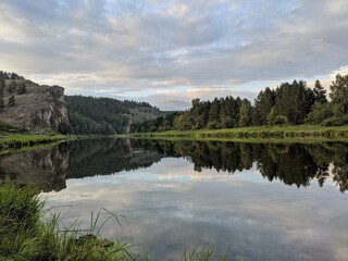 river in the morning