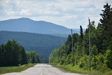 The church route in summer, Sainte-Apolline, Québec, Canada