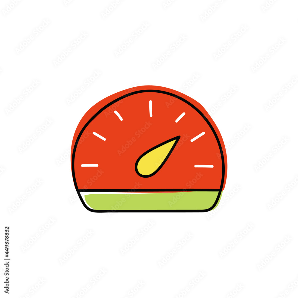 Poster internet speed speedometer icon in color icon, isolated on white background