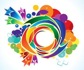 artistic creative colorful rainbow explode