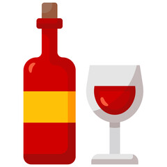 wine flat icon