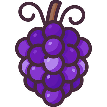 recommend clip art: grapes line icon